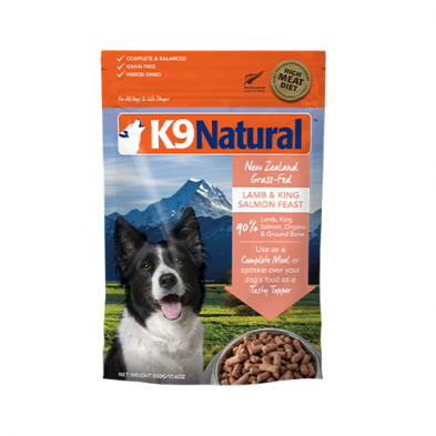 K9 Natural™ ~ Lamb & King Salmon Feast Freeze-dried Dog Food 500g