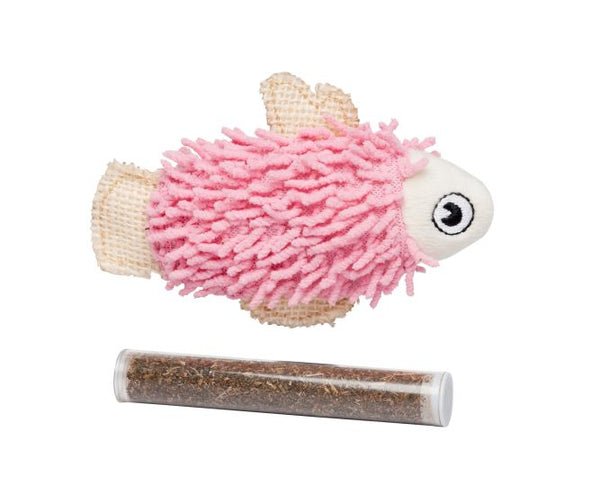 Bud'Z ~ Pink Fish With Catnip Pocket Cat 4.5in
