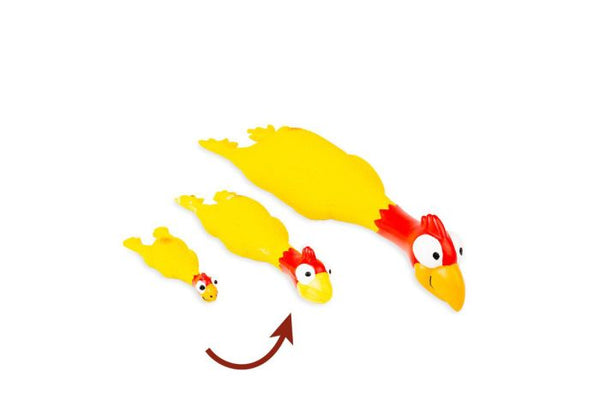 Bud'Z ~ Latex Chicken Squeaker Yellow Dog 9.4in