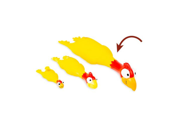 Bud'z ~ Latex Chicken Squeaker Yellow Dog 16.9in