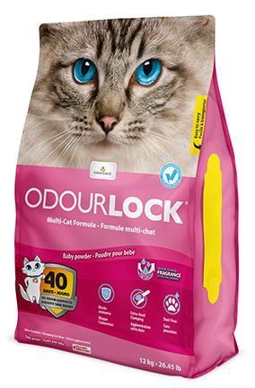 Odourlock ~ Ultra Premium Babypowder Clumping Litter Cat 12kg
