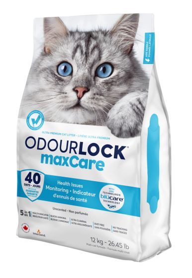 Odourlock ~ maxCare Ultra Premium Unscented Clumping Litter Cat 12kg
