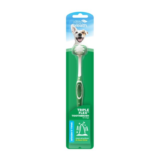Tropiclean ~ Fresh Breath Triple Flex Toothbrush For Small Dogs