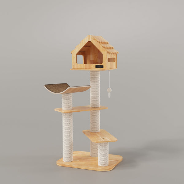 Miaozan ~ Cat Tree - Forest Hut-b