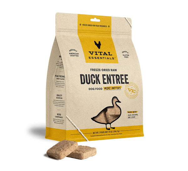 Ve ~ Duck Entree Dog Food Mini Patties 14 Oz