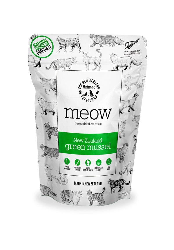 NZPF ~ Meow/Cat Freeze-Dried Green Lipped Mussels Treats 50g