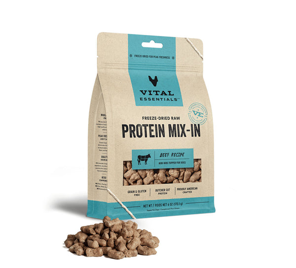 VE ~ Protein Mix-In Beef Mini Nibs Topper Dogs 6 oz