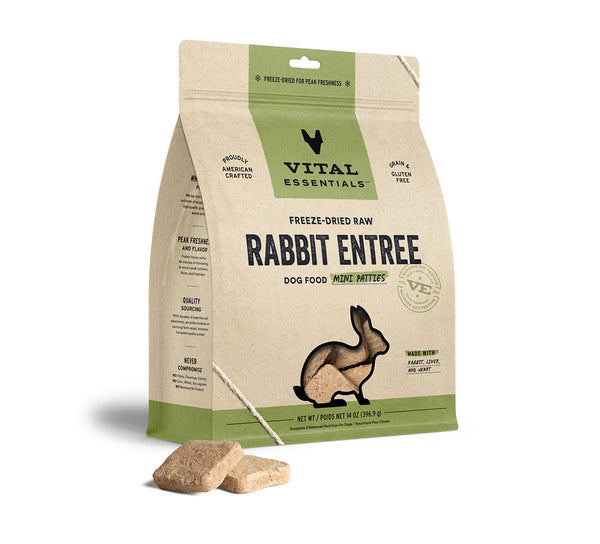 VE ~ Rabbit Entree Dog Food Mini Patties 14 oz