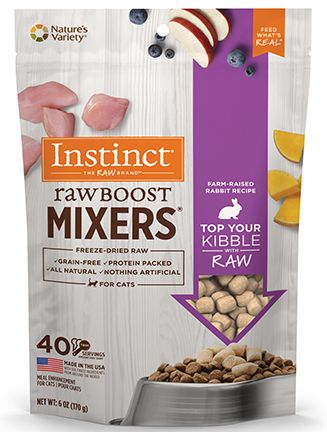 Instinct ~ Raw Boost Mixers Grain Free Farm Raised Rabbit Topper Cat 6oz