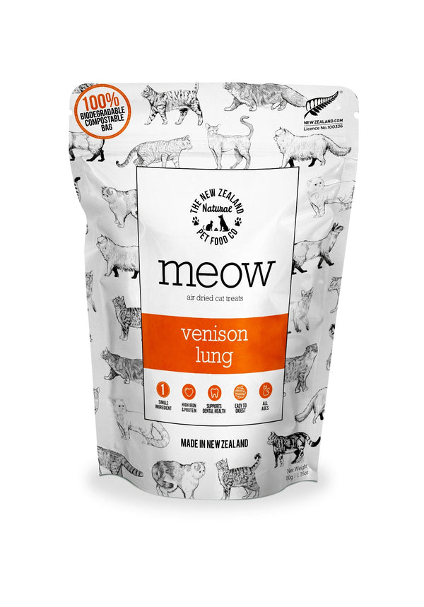 NZPF ~ Air-Dried Meow/Cat Treats Venison Lung 50g