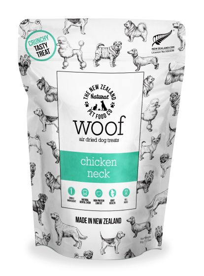 NZPF ~ Air-Dried Woof/Dog Treats Chicken Neck 50g