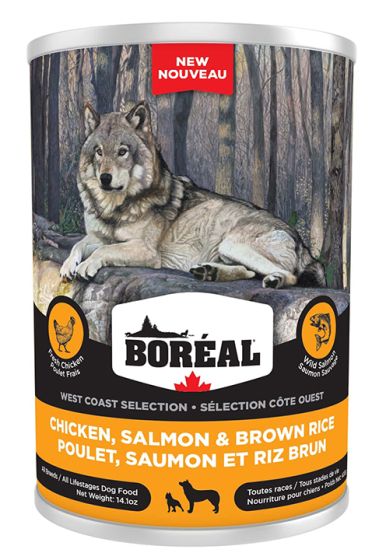Boreal ~ West Coast Chicken Salmon & Brown Rice Canned Dog Food 400g