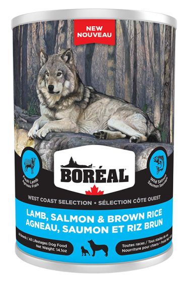 Boreal ~ West Coast Lamb Salmon & Brown Rice Canned Dog Food 400g