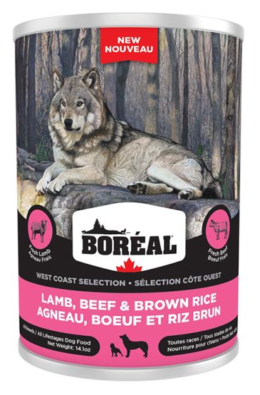 Boreal ~ West Coast Lamb Beef & Brown Rice Canned Dog Food 400g