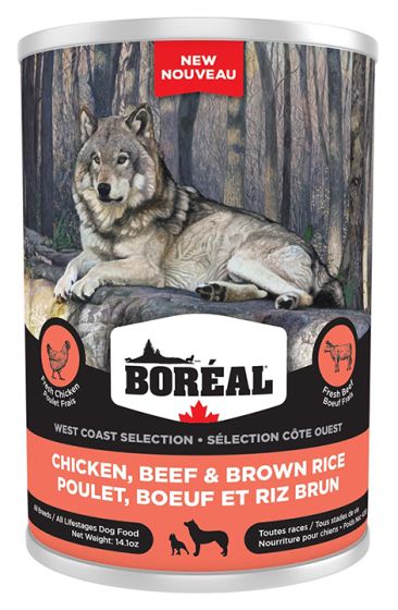 Boreal ~ West Coast Chicken Beef & Brown Rice Canned Dog Food 400g