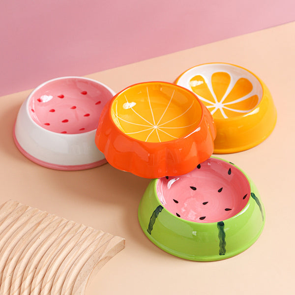 Pet Fruit Style Ceramic Bowl