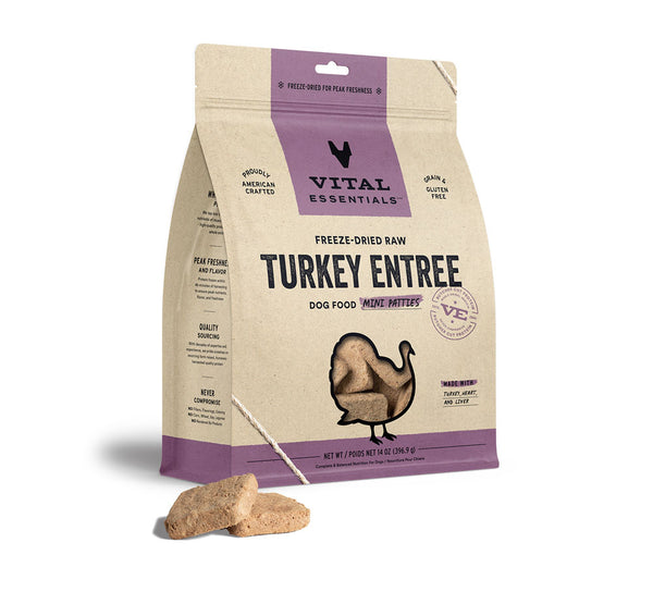 VE ~ Turkey Entree Dog Food Mini Nibs 14 oz