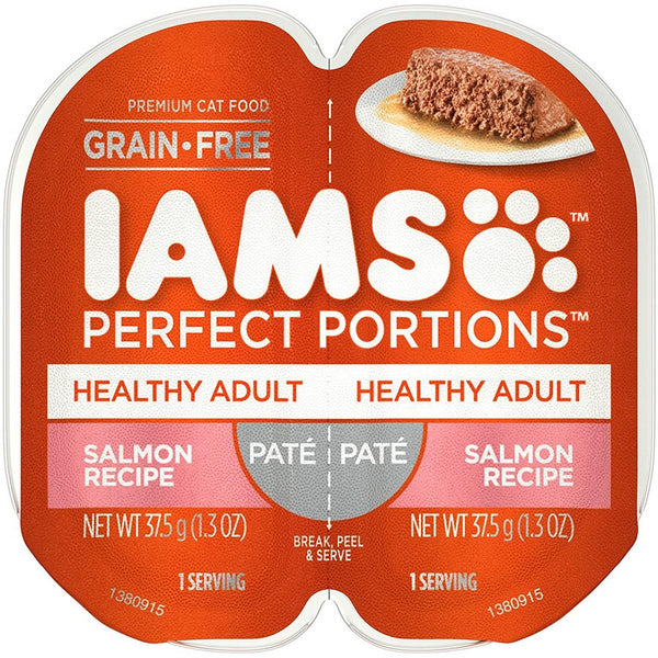 IAMS ~ Cat Perfect Portions Pâté Grain Free Salmon Recipe 2.6oz