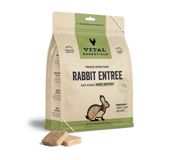VE Cat ~ Rabbit Mini Patties Cat Food 8 oz