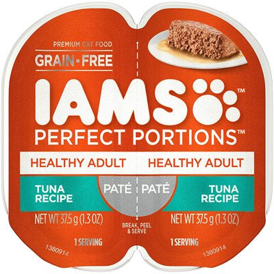 IAMS ~ Cat Perfect Portions Pâté Grain Free Tuna Recipe 24 / 2.6oz