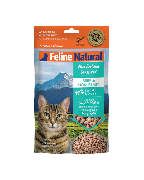 Feline Natural™ ~ Beef & Hoki Feast Freeze-Dried Cat Food 320g