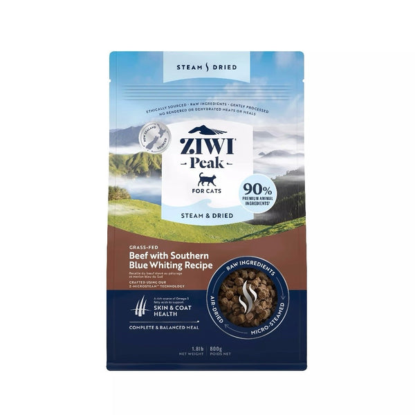 ZIWI Peak ~ Steam Dried Beef with S Blue Whiting Cat