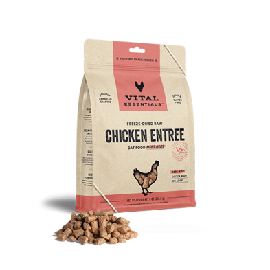 Ve ~ Freeze-dried Raw Chicken Entree Cat Food Mini Nibs 8oz