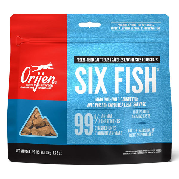 Orijen ~ Six Fish Freeze-Dried Cat Treats 35g