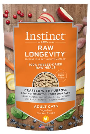 Instinct ~ Longevity Freeze Dried Raw Meals Adult Chicken Cat 9.5oz