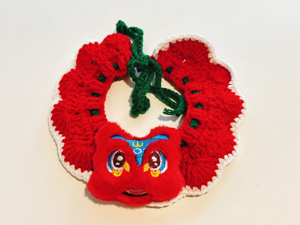 Pet Knit Collar (Chinese Lion Dance)