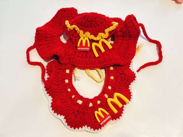 Pet Knit Collar + Hat (MacDonald)