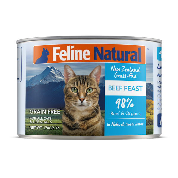 Feline Natural™ ~ Beef Feast Grain Free Wet Cat Food 6oz