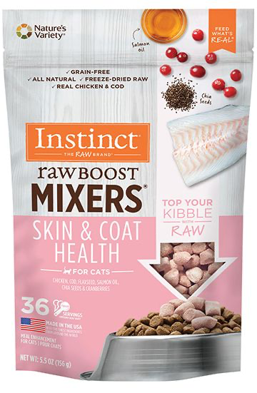 Instinct ~ Raw Boost Mixers Grain Free Skin And Coat Health Cat 5.5oz