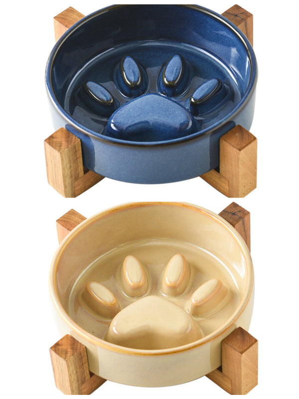 Pet Paw Style Ceramic Slow Feeder (2 Colors)