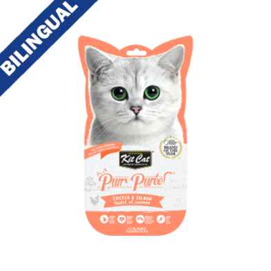 Kit Cat® ~ Purr Purées® Chicken & Salmon Cat Treat 4 x 15gm