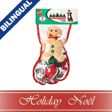 Spot® Holiday ~ Stocking Medium (4 pc) for Dogs