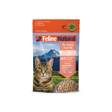 Feline Natural™  ~ Lamb & King Salmon Feast Freeze-Dried Cat Food 320g