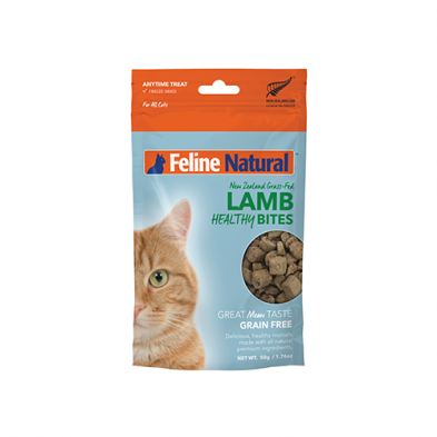 Feline Natural™ ~ Lamb Healthy Bites Cat Treat 50g