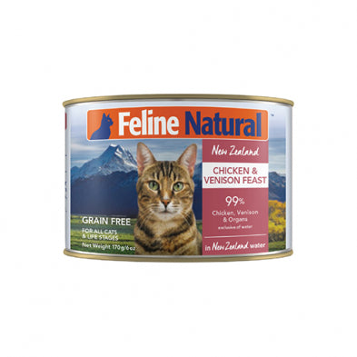 Feline Natural™ ~ Chicken & Venison Feast Grain Free Wet Cat Food 6oz
