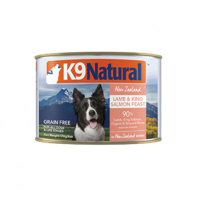 K9 Natural™ ~ New Zealand Lamb & King Salmon Feast in New Zealand Water Grain Free Wet Dog Food 6 oz
