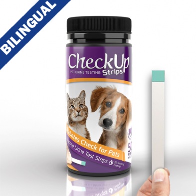 Checkup ~ Diabetes Check For Pets Urine Testing For Dogs & Cats (50 Strips)