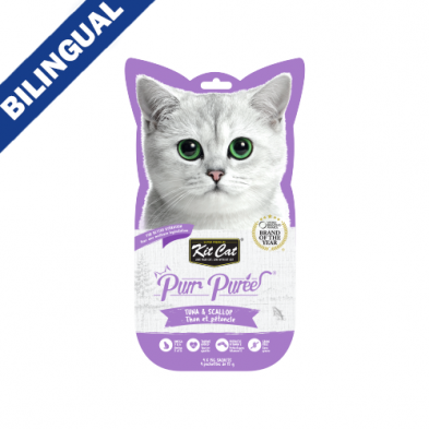 Kit Cat® ~ Purr Purées® Tuna & Scallop Cat Treat 4 x 15gm